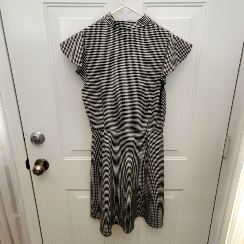 Zoe & Rachel Zoe Black and White Houndstooth Dress Size 4‎